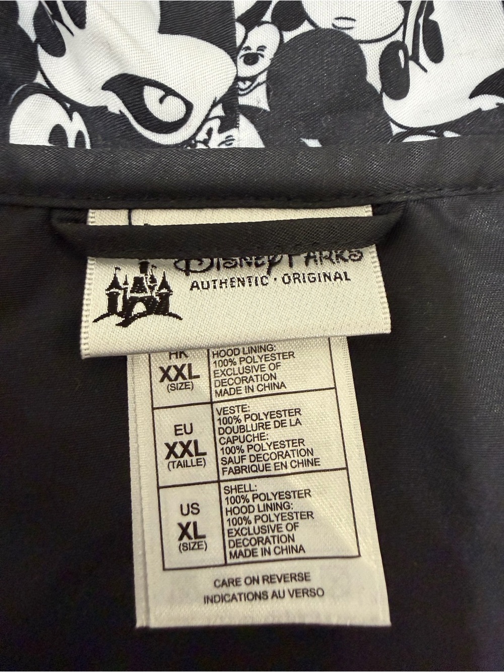 Disney Black Mickey Mouse Hooded Raincoat with Character Lining - Picture 13 of 15